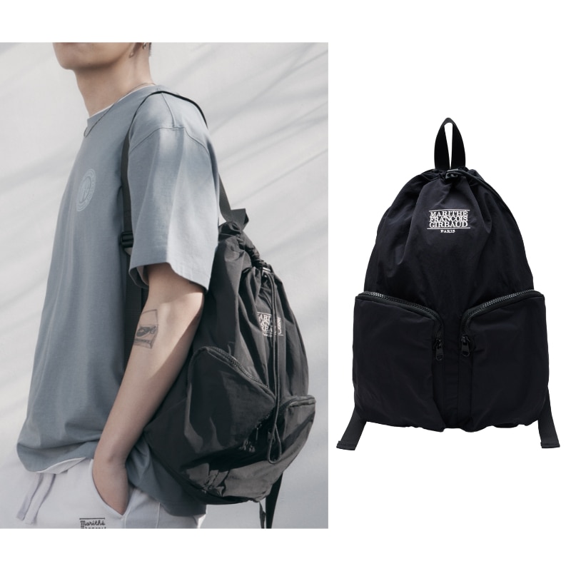 CLASSIC LOGO STRING BACKPACK BLACK