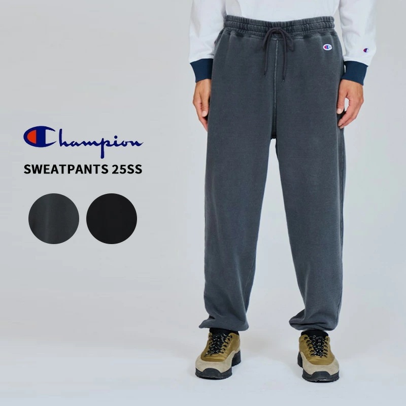 チャンピオン メンズ スウェットパンツ Champion ボトムス ウエストゴム グレー 黒 M L XL C3-B208