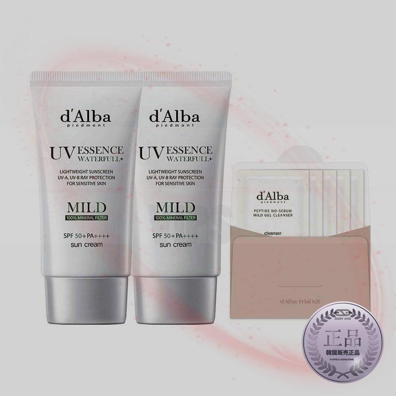 ダルバ ウォーターフル マイルド 日焼け止めSPF50+PA++++50mlx2p+弱酸性ジェルクレ