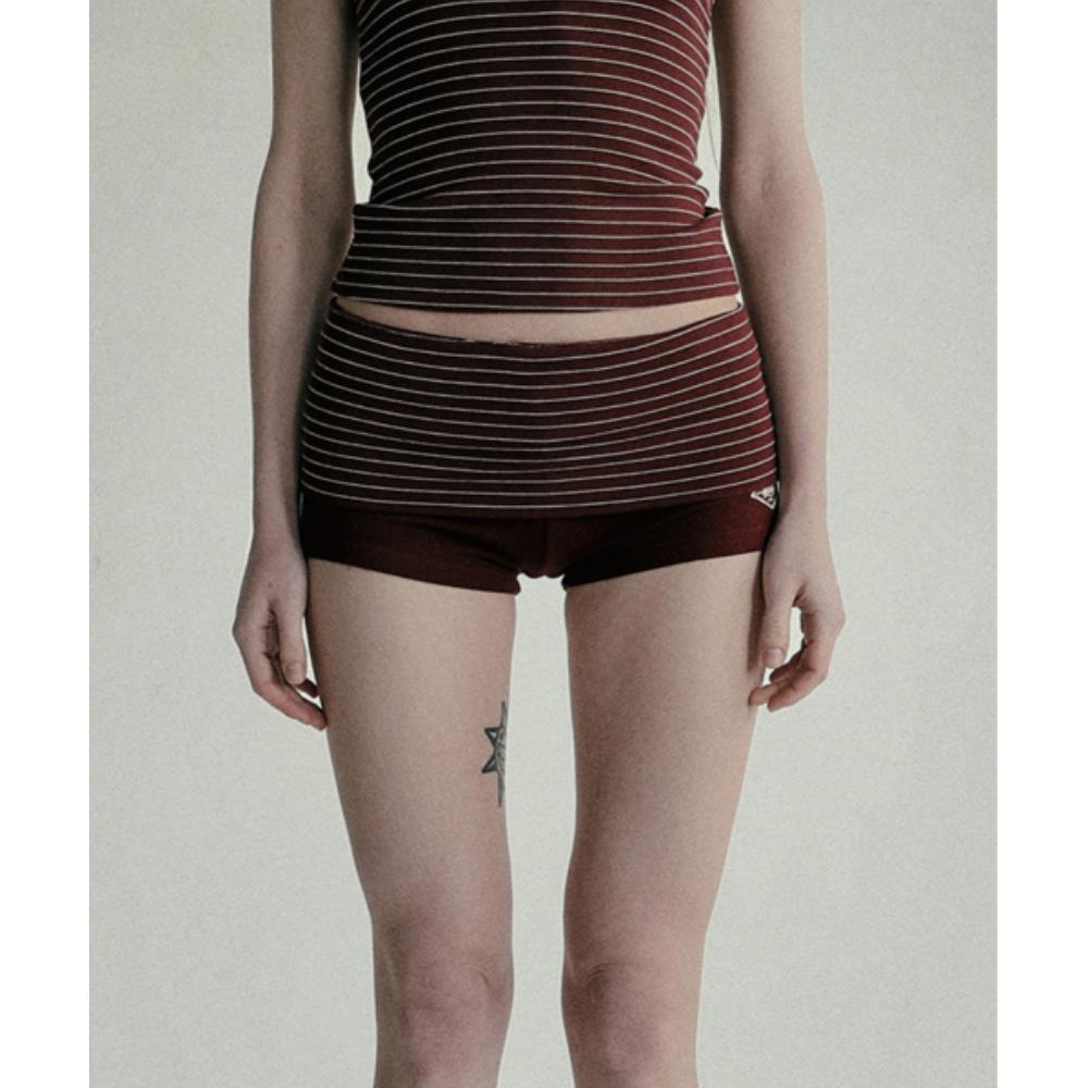 BADBLOOD Beyond Soft Fold Over Shorts Stripe Wine w-srt2 9,490円