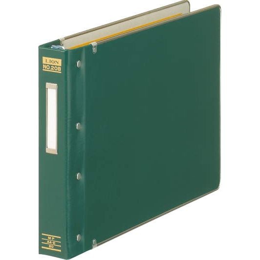 （まとめ買い）ライオン事務器 バインダー MP式 A4ヨコ 20穴 200枚収容 ビニールクロス貼り No.20B 155-01 [x3]