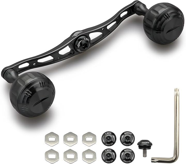 130mm ベイト リール ハンドル 70航空アルミ製 シマノ ダイワ アブガルシア 通用 ベイトリール(ダークグレー)