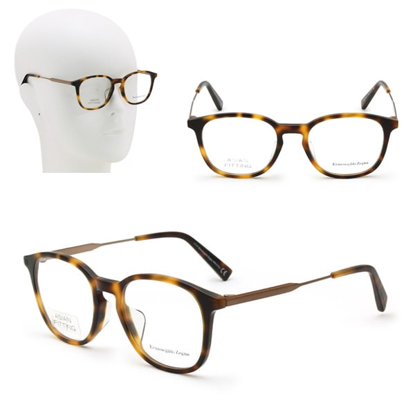 フレームのみ EZ5140-F/V 052 51 Ermenegildo Zegna メガネ 眼鏡 ハバナ カッパー