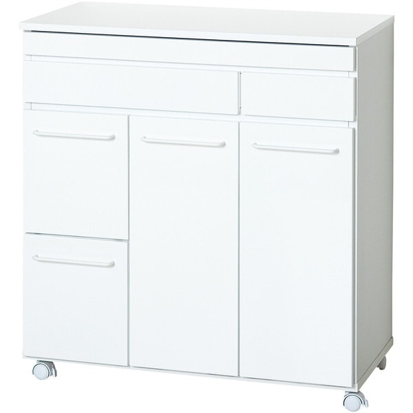 23734 スライド棚付ダストボックス4D ホワイト メーカー直送