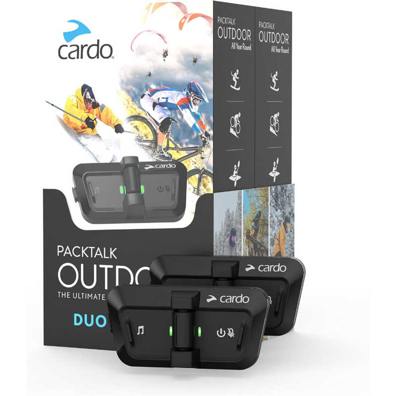 CARDO　PACKTALK OUTDOOR DUO - BLACK (2個セット) ブラック　SP000101無線機・トランシーバー