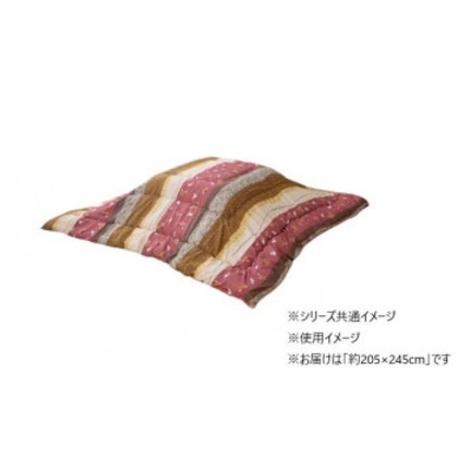 こたつ布団 長方形 単品 和柄 ウサギ柄 ローズ 約205×245cm 1160300250203