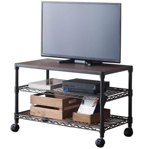 サイズ：幅80cm ドウシシャ ルミナス ノワール テレビ台 3段 幅80 奥行40 キャスター付き