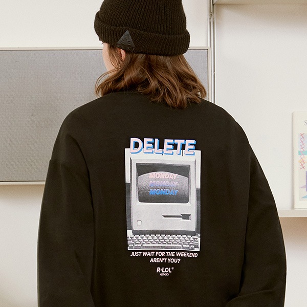 [RLOL](TS-20725) RLOL DELETE MONDAY スウェット BLACK