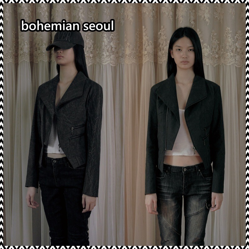 bohemian seoul CREASED DIAGONAL ZIP JACKET 22,533円