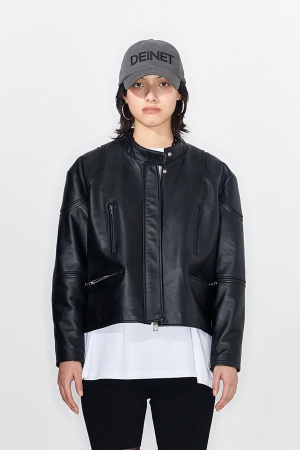 ダウンジャケット・コート +DEINET+ AUTHENTIC LAMBSKIN LEATHER JACKET IN BLACK KDPJP4S3 DEINET】 AUTHENTIC LAMBSKIN LEATHER JACKET : BLACK その他