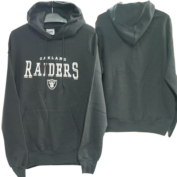 NFL オフィシャル オークランド レイダース メンズ プルオーバー パーカー フーディー ブラック Raiders グッズ ウェア カジュアル ファッション インポート ヒップホップ ダンス ウェア