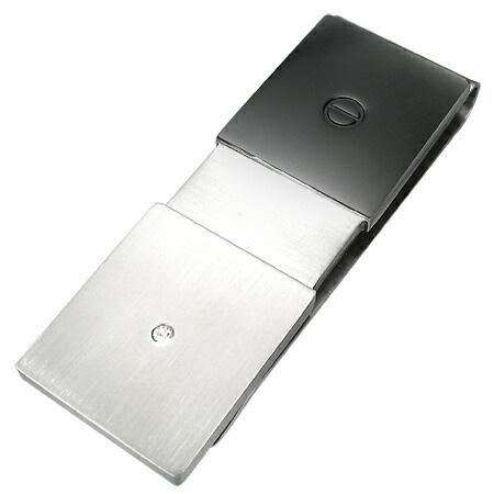 バレンシアステンレスマネークリップ（ブラック）黒 財布 SUS316L お札 お金を挟む アクセサリー 男性 彼氏 プレゼント 父の日 ギフト カード 書類 クリップ 大人 stm00-00-0041