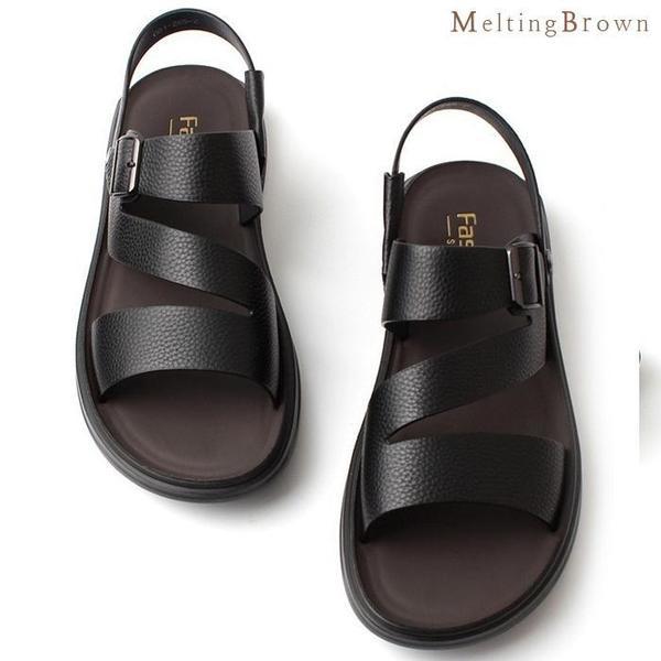 男性用夏サンダル メンズ本革サンダル AX23