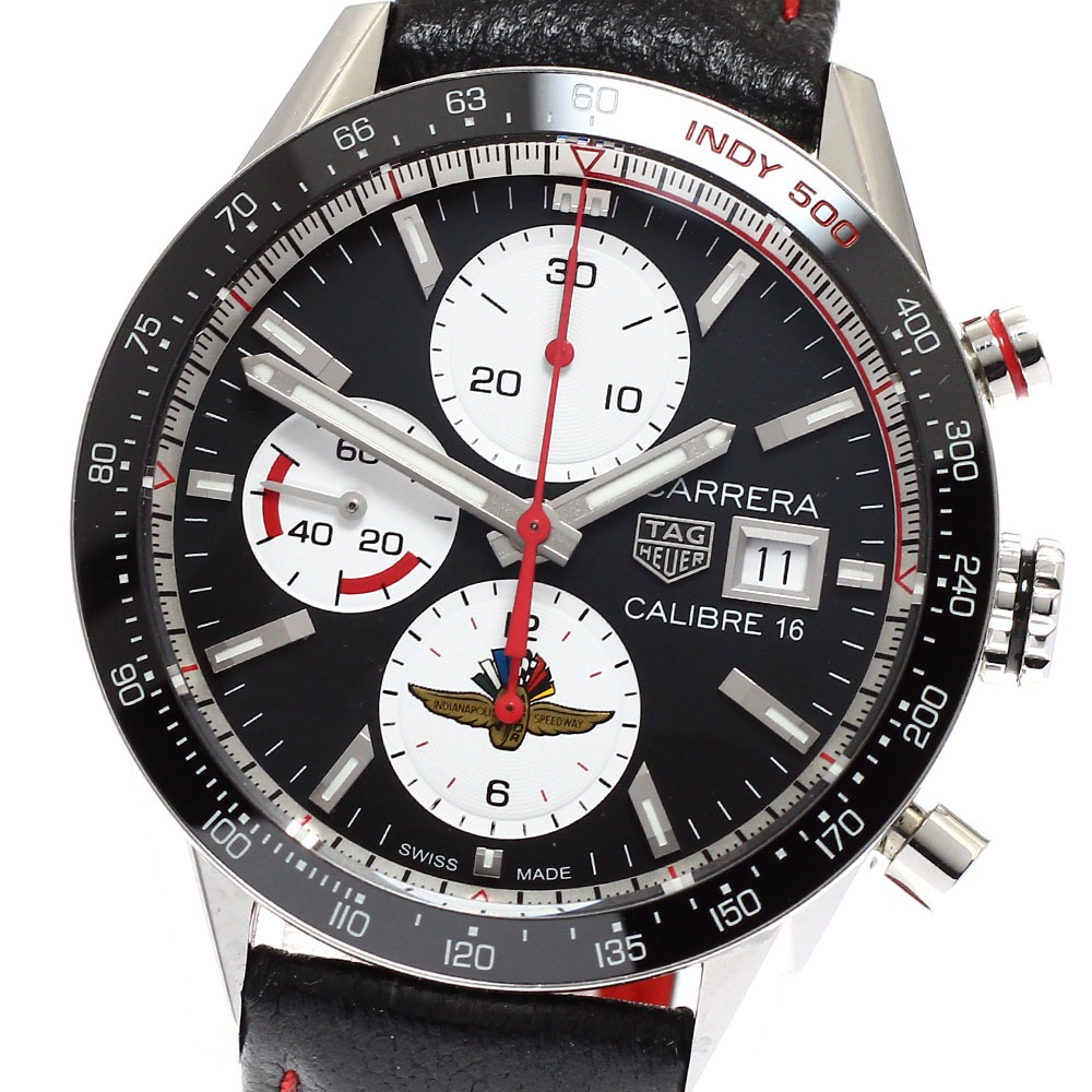 タグホイヤー TAG HEUER CV201AS カレラ キャリバー16 インディ500 クロノグラフ 500本限定 自動巻き メンズ 箱・保証書付き_930138【中古】