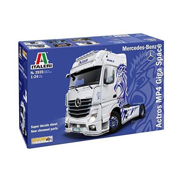 Italeri 3935S 1:24 M-B Actros MP4 Show GigaSpace， Building， Stand Model Making， Crafts， Hobbies， G