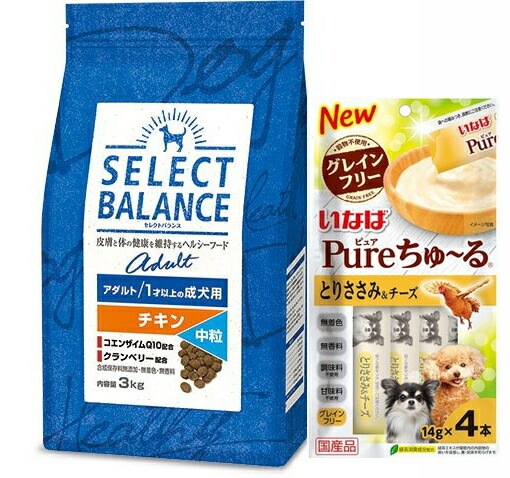セレクトバランス アダルト チキン 中粒 1才以上の成犬用 3kg