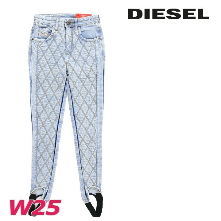 ジーンズ デニム パンツ トレンカ レディース D-DUCT-FS ヴィンテージ加工 キルティング切替 die-l-p-f8-668