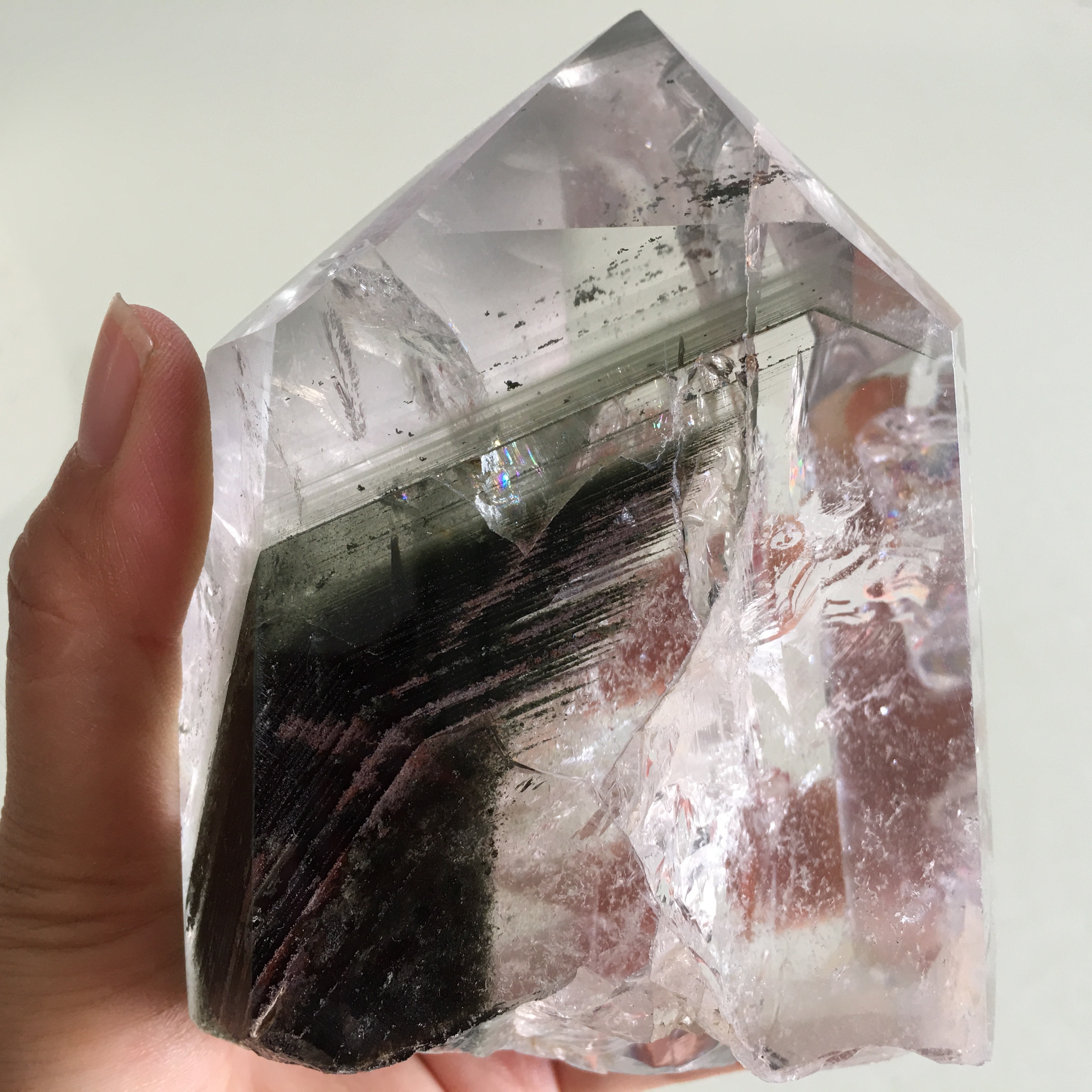 绿幽灵摆件，天然水晶，782g