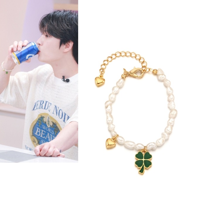 【ジェジュン着用】 clover heart pearl bracelet