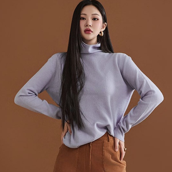 E3219 タートルネック ウール ニット