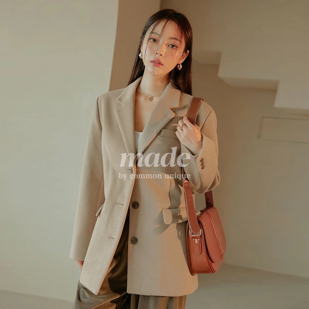 ウールブレンドシングルハーフJK