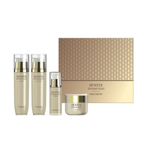 インテンス ゴールド スキンケア トナー セラム エマルジョン クリーム 4点 セット (鎮静/弾力/保湿/栄養供給/活力/しわ防止)