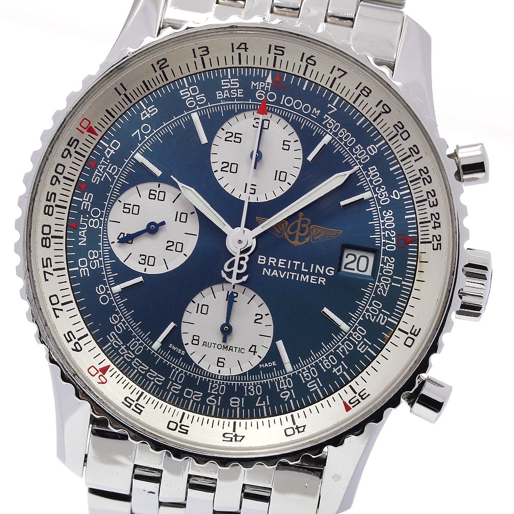 ブライトリング BREITLING A13022 オールドナビタイマー クロノグラフ デイト 自動巻き メンズ _841399【中古】 462,200円
