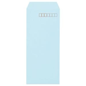 （まとめ） キングコーポレーション ソフトカラー封筒 長4 80g／m2 枠あり ブルー N4S80B 1パック（100枚） (×10セット)
