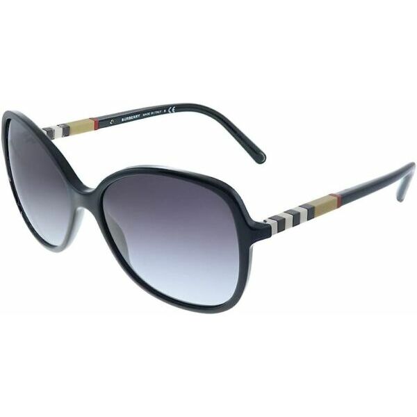サングラス BurberryBE 4197 30018G Black Plastic Square Sunglasses Grey Gradient Lens