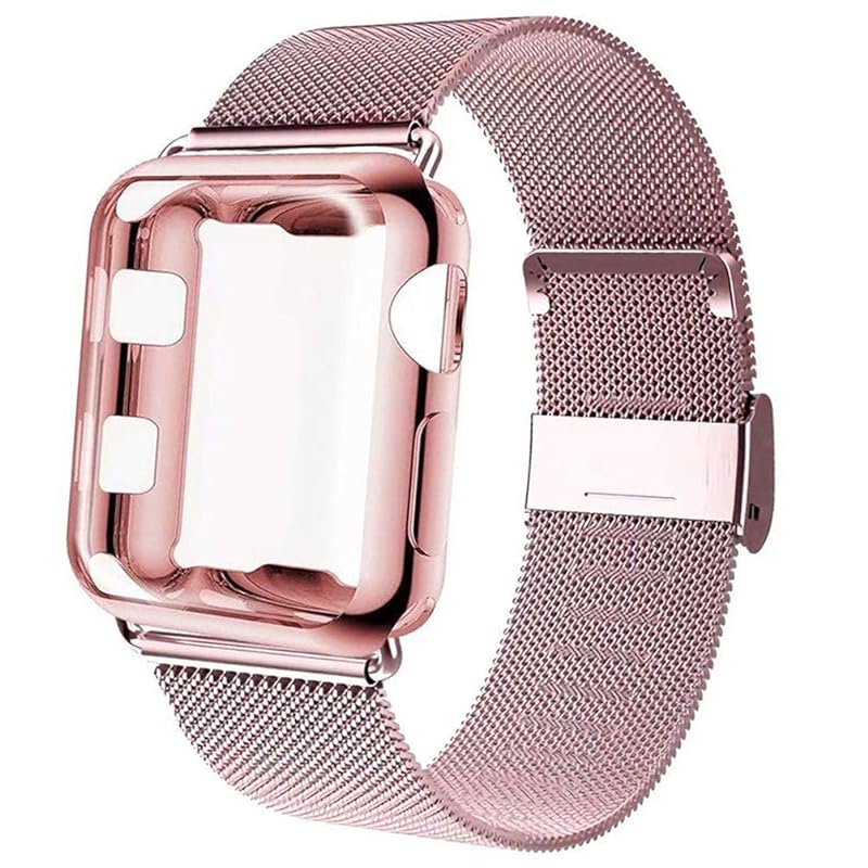 コンパチブルApple Watchバンド44mm 40mm 45mm 42mm 41mm 38mm調節可能 ステンレス鋼 磁気 通気 メッシュ ベルトコンパチブルiwatch Series 7/8/