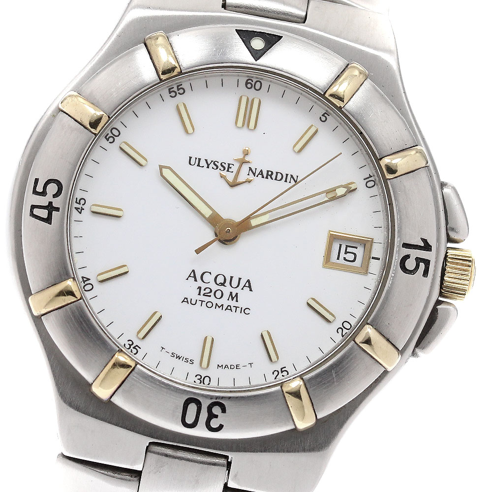 ユリス・ナルダン Ulysse Nardin 134-26 アクア120 デイト 自動巻き メンズ _938938【中古】