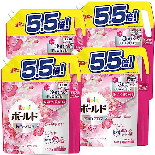 【ケース販売】洗濯洗剤 液体 プレミアムブロッサム 大容量 詰め替え 2200g 4袋セット
