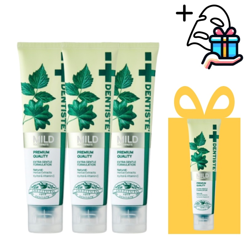 【3+1/BTS PICK】 マイルド 歯磨き粉, 160g 4個 /チューブタイプ/オマケ付き/トーンアップ/透明感/歯を白くする/口臭ケア/歯磨き粉/ステイン除去/大容量