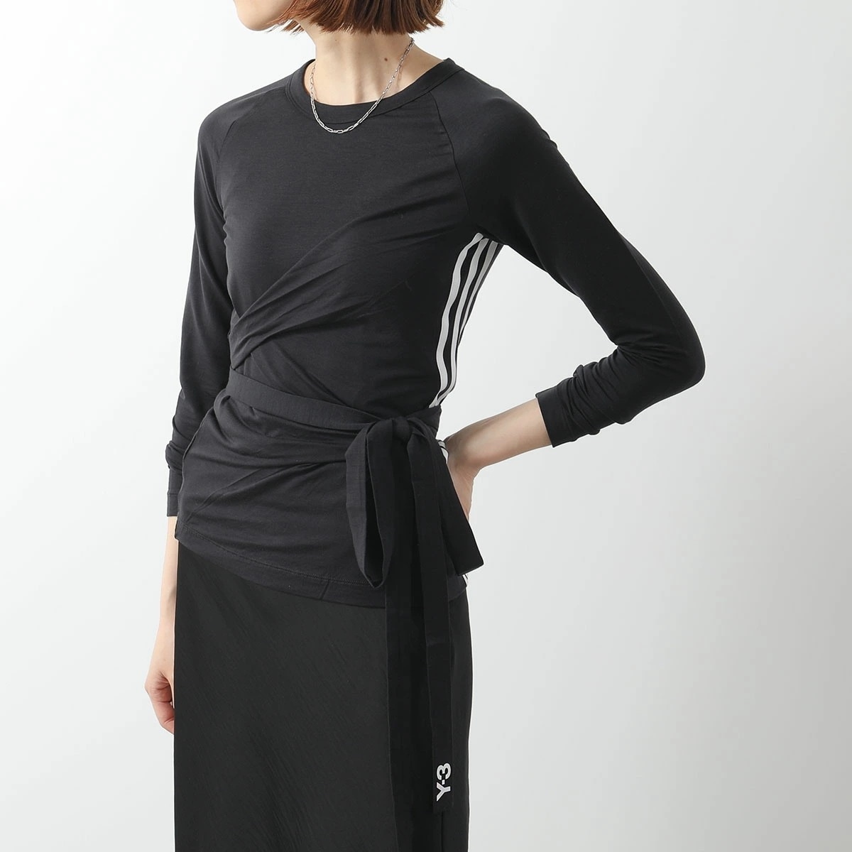 Y-3 ワイスリー Tシャツ W TNC LS TEE テンセル ロングスリーブ ティー JD6003 レディース 長袖 カットソー ストレッチ クルーネック ロンT BLACK