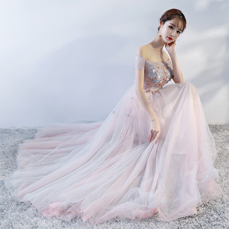 カラードレス 花嫁 ロング 安い パーティードレス 演奏会 イブニングドレス 二次会 結婚式 フォー