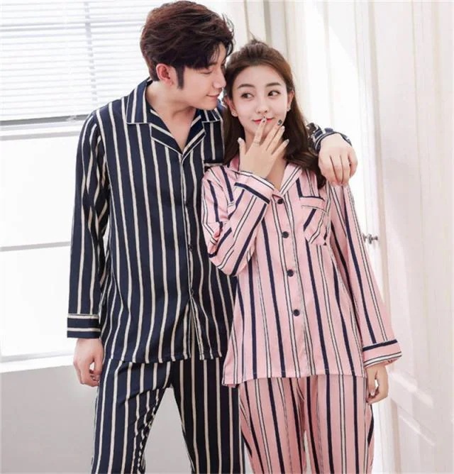 ペアパジャマ ルームウェア 合成シルク カップル パジャマ 寝間着 ギフト 寝巻き 上下セット 絹ルームウェア ナイトウェア お揃い 部屋着