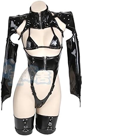 [Sky]暗黒 戦闘服 異鉄 PU革 パンク風 情趣 紳士 撮影用 コスプレ コスチューム