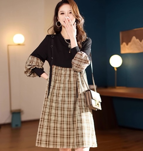 ワンピース デート モテアイテム 膝丈 長袖 ウエスト切り替え 可愛い きれいめ 上品 おしゃれ かっこいい 可愛い ラブリー キュート ガーリー クール モード系 セクシー エレガント