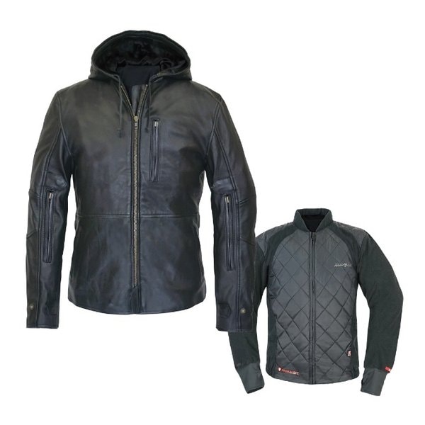 ラフ&ロード シープレザーパーカーFP インナーセット ブラック Lサイズ RA5033IPBK3