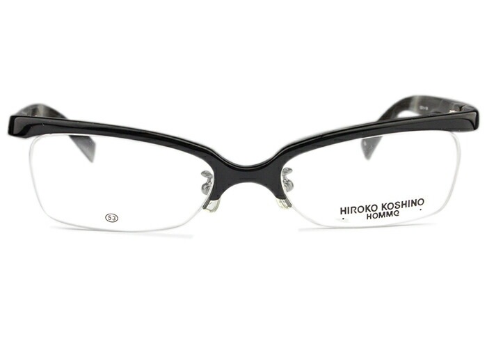 ヒロココシノ HIROKO KOSHINO HK-2001 c.2 hk2 ブラック メガネ めがね 眼鏡 ナイロール ハーフリム