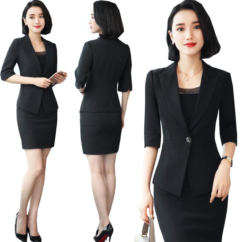 高品質レディース 3点セットスーツ ビジネススーツ 5分袖ジャケット+キャミソール+パンツ/スカート フォーマル 通勤 OL オフィス 制服 パンツスーツ 秋春夏 着痩せ 20代30代40代パーティー