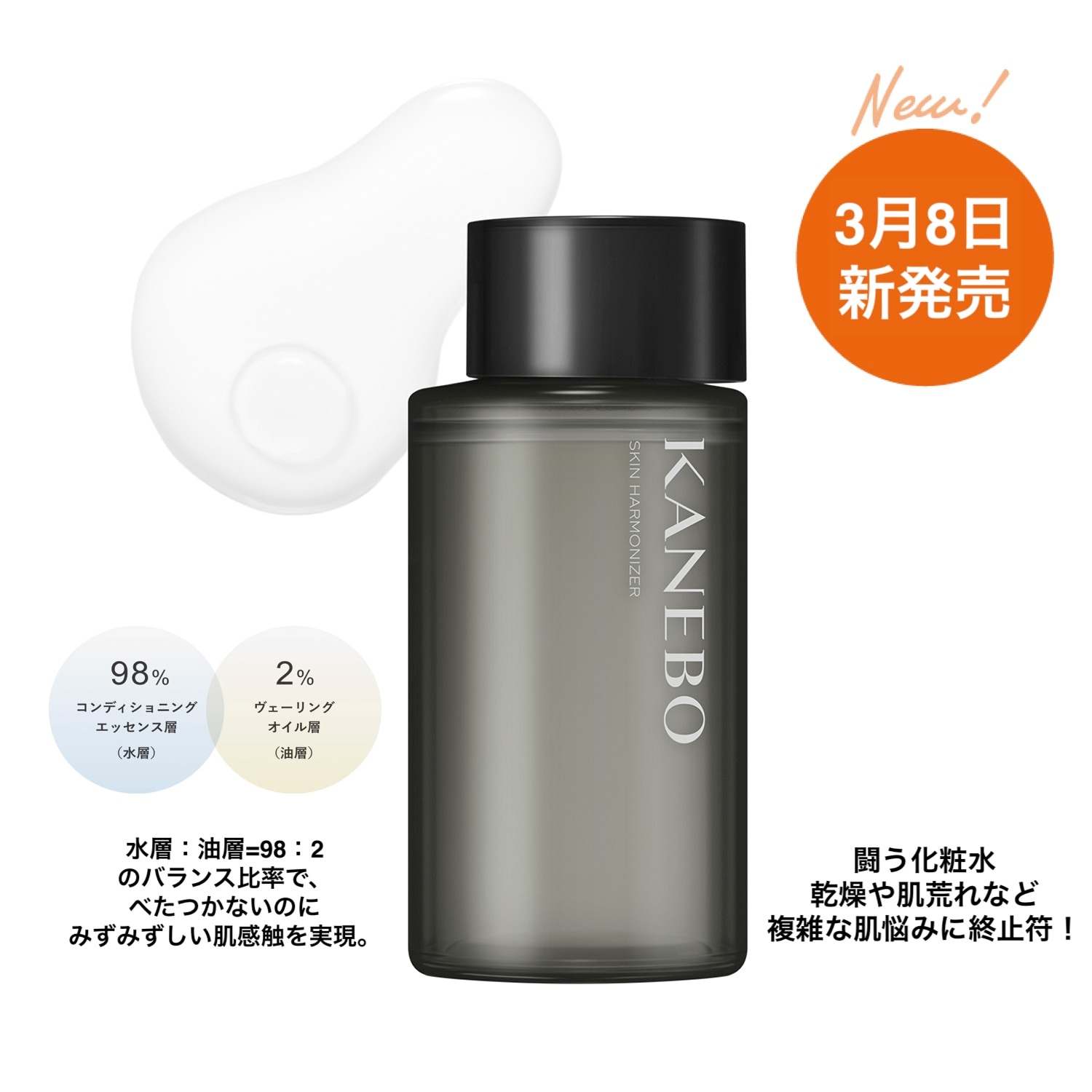 【国内正規品】【ベストコスメ受賞】スキン ハーモナイザー 180mL 闘う化粧水 水油2層タイプ うるおい 透明感 べたつかないのにみずみずしい肌感触 複雑な肌悩みに終止符