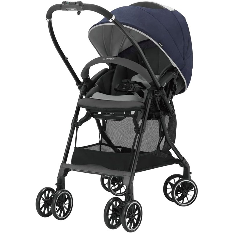 コンビ COMBI ベビーカー スゴカルα Light エッグショック AX(NB) フェザーネイビー