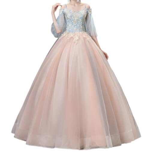 カラードレス　姫系　ウェディングドレス　美品　イブニングドレス　パーティー 　結婚式　演出　二次会