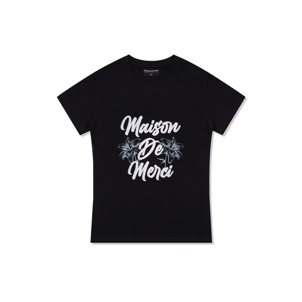 ファビュラスアーカイブ女性用フラワースパンシングルジャージーショートスリーブ T シャツブラック (FCD2TS513W) 5,160円