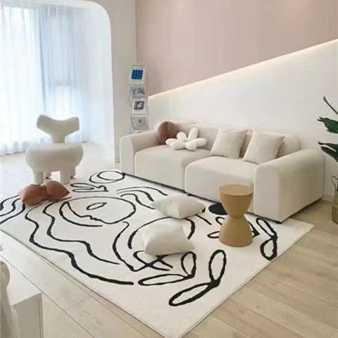 厚みのある模造カシミヤラグライトシンプルスタイルリビングラグティーテーブルソファベッドベッドサイドラグ