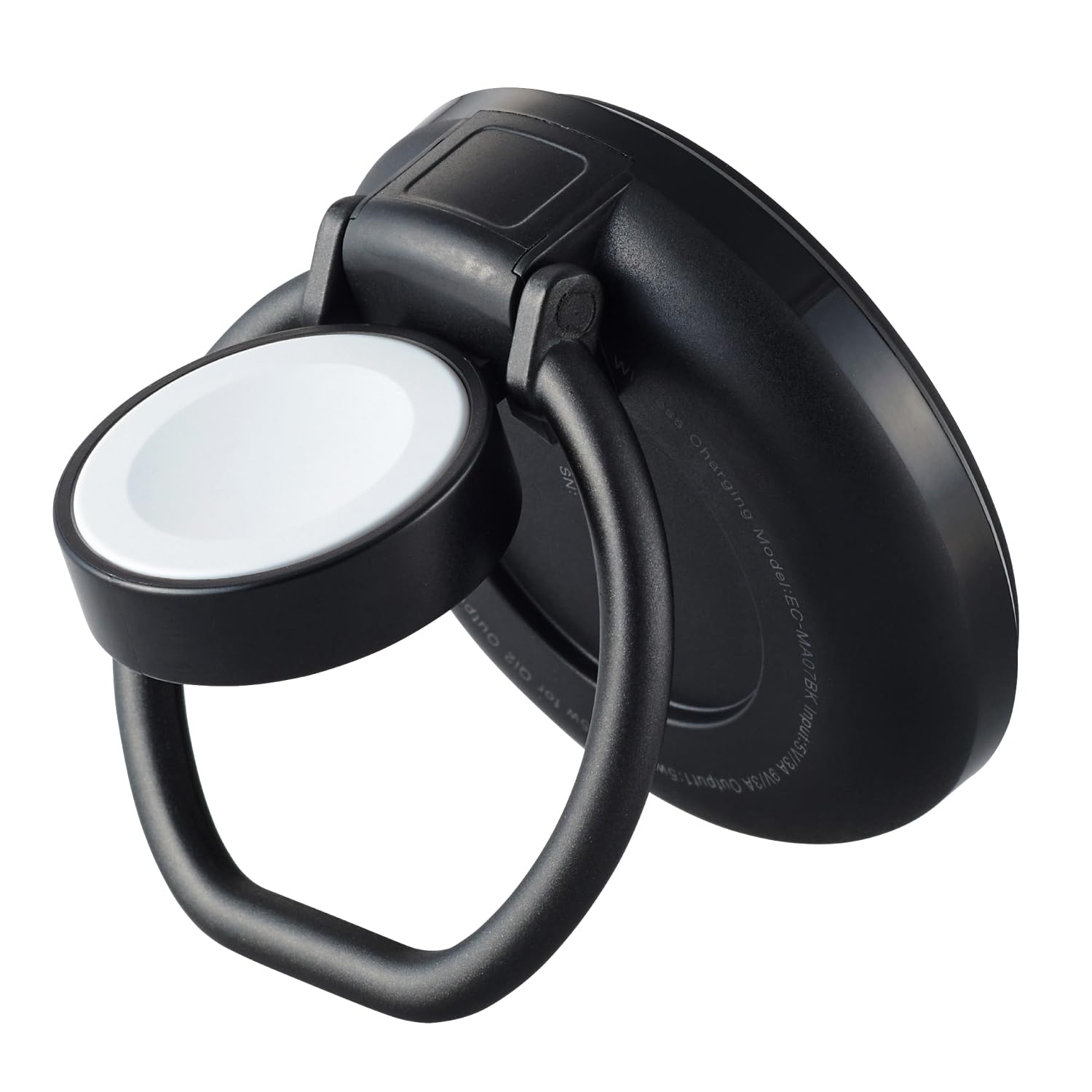 エレコム Qi2 充電器 15W 2in1 Apple Watch 対応 AirPods 正規認証品 リング型 ブラック EC-MA07BK