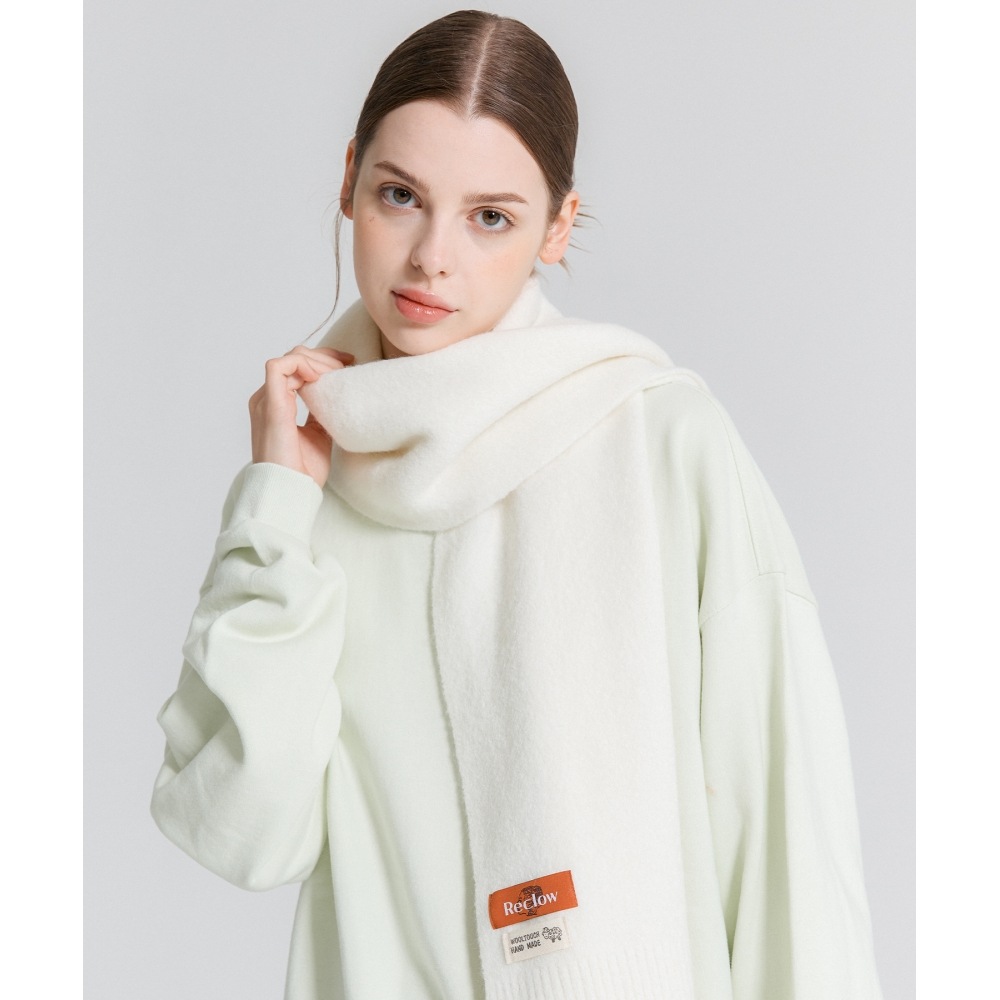 リクロウ RC ウールニットマフラーアイボリー