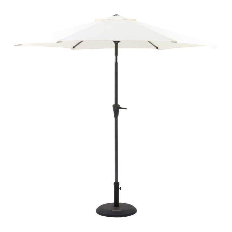 不二貿易　アルミパラソル 240cm アイボリー　37851
