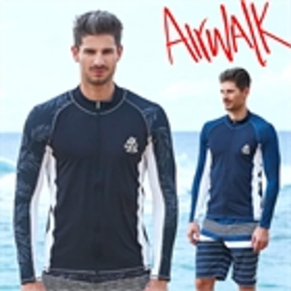 (エアワーク) エアワークサーフメンズラッシュガードジップアップ Yawe5026/水着/ビーチウェア